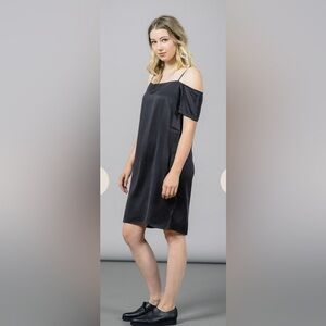 Just Female Sorta Strap Silk Black Dress